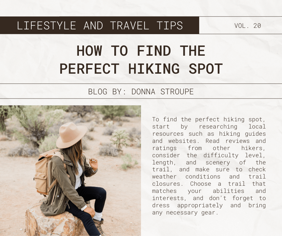 How to find a hiking spot